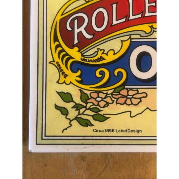 Vintage 1984 6” Quaker Oats Trivet/Tiles w Hanging Hardware (5789) - Picture 6 of 8